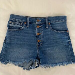 Madewell High Rise Denim Shorts Size 28